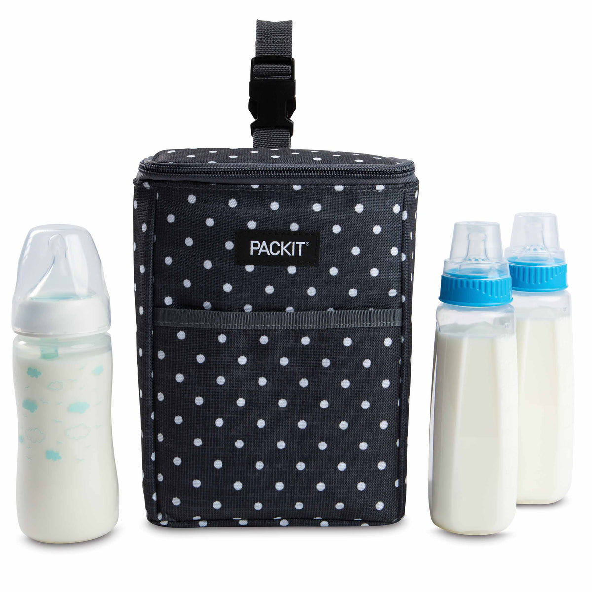 freezable-double-baby-bottle-bag-j3 2023_Double-Bottle-Bag_Polka-Dots_Front_Food-Combo_3-Bottles_Lores.jpg