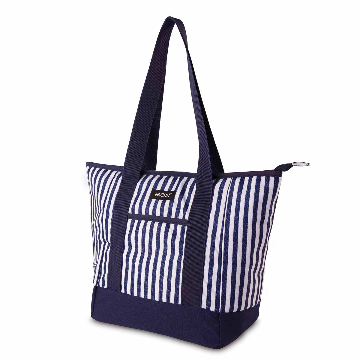 freezable-12-can-tote-cooler-b3 freezable-12-can-tote-cooler-city-seaside-stripe-left-angled.jpg