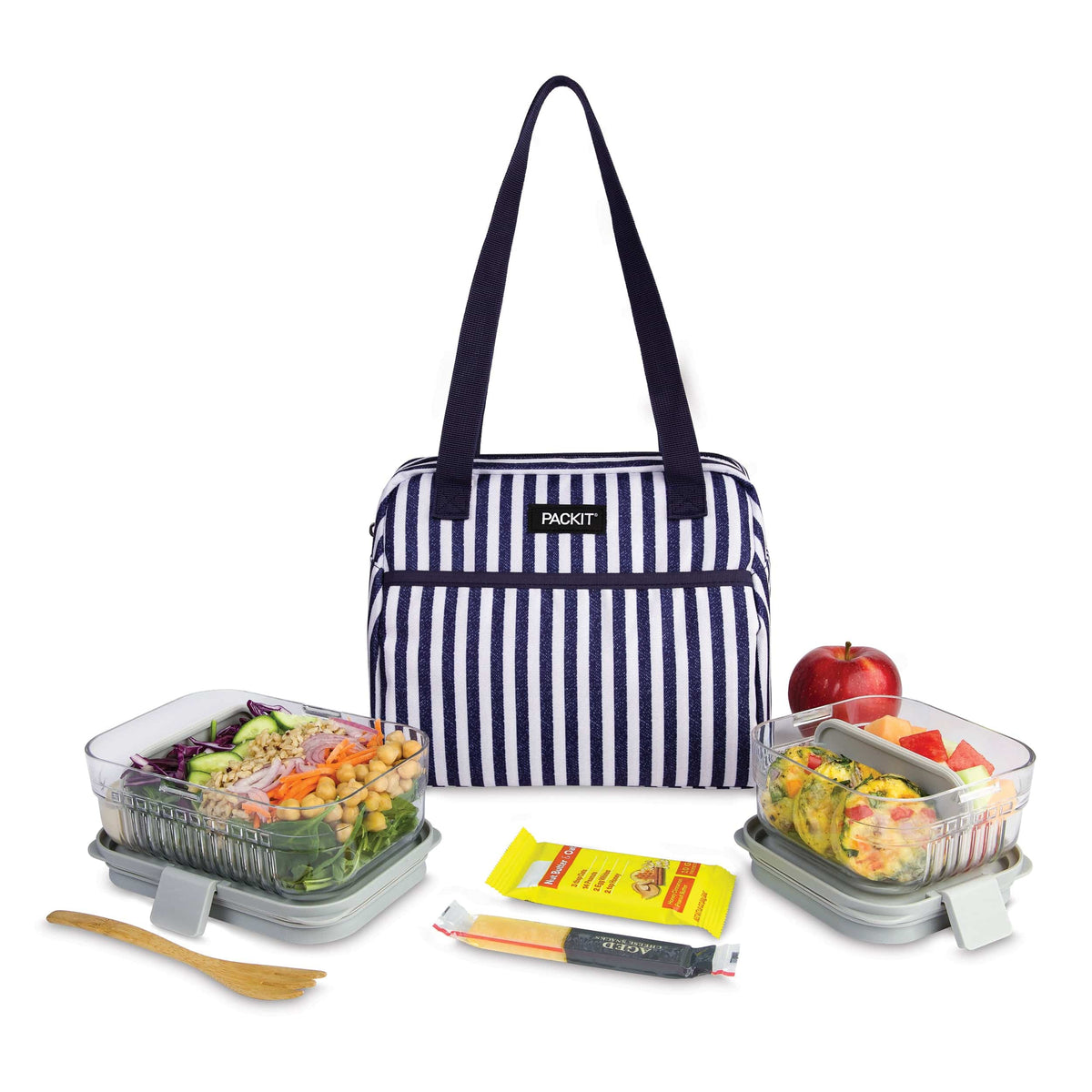 freezable-hampton-lunch-bag-u5 freezable-hampton-lunch-bag-seaside-stripe-front-food-combo.jpg